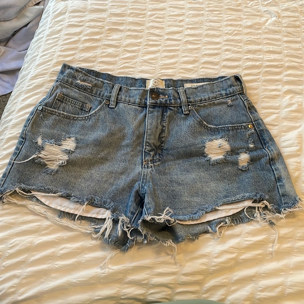 Distressed Jean Shorts